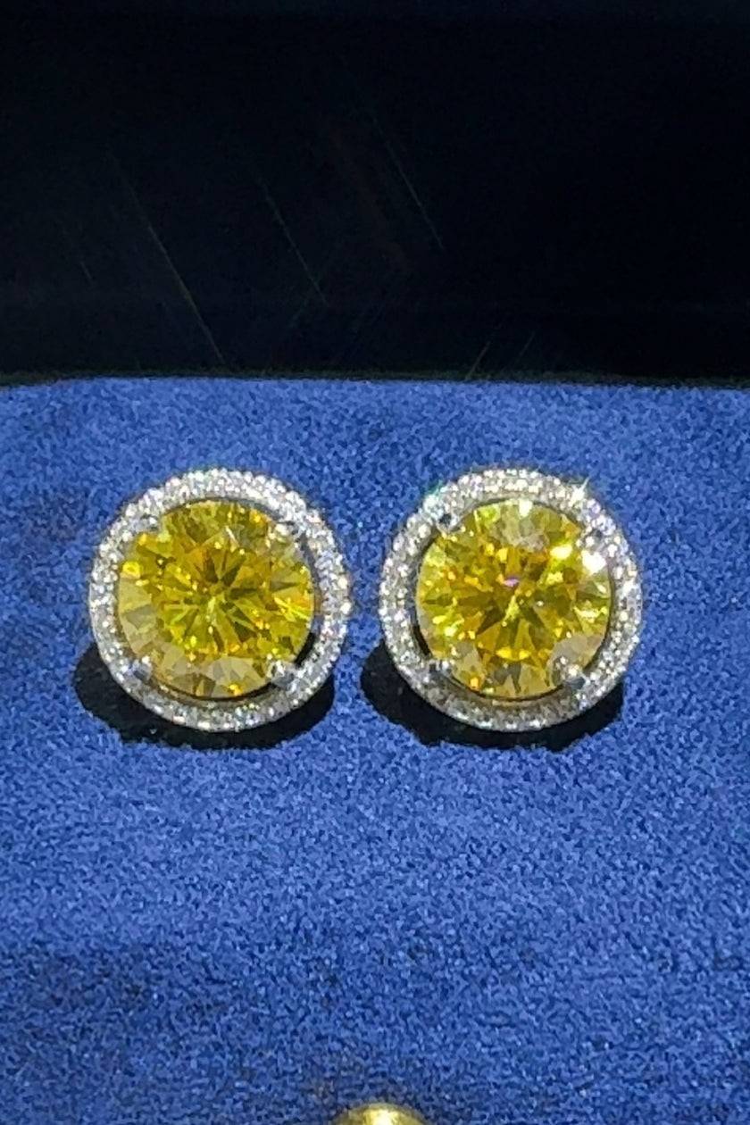 4 Carat Moissanite 925 Sterling Silver Earrings