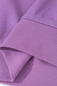 Contrast Round Neck Long Sleeve Sweatshirt