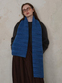 Striped Detail Knit Scarf